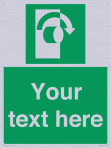 Custom Turn Clockwise Sign